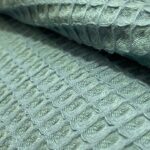 Tkanina Bawełna Wafel zielony 230 g/m2