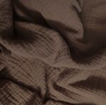 Tkanina Muślin double brąz - 160 cm - obrazek 6