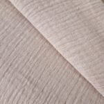 Tkanina Muślin double gaze beż, nude - 160 cm