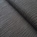 Tkanina Muślin double czarny - 160 cm