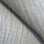 Tkanina Muślin double gaze szary -160 cm