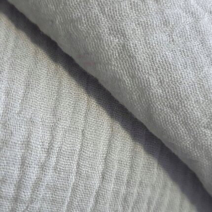 Tkanina Muślin double gaze szary -160 cm