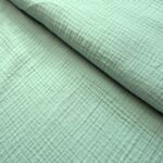 Tkanina Muślin double gaze zieleń - 160 cm
