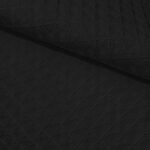 Tkanina Bawełna Wafel czarny - 160 cm