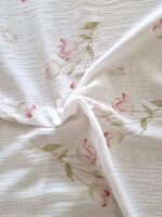 Tkanina Muślin double gaze wzór druk kwiaty - 1 metr - 160 cm - obrazek 9