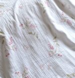 Tkanina Muślin double gaze wzór druk kwiaty - 1 metr - 160 cm - obrazek 4