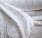 Tkanina Muślin double gaze wzór druk kwiaty - 1 metr - 160 cm - obrazek 6