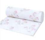 Tkanina Muślin double gauze wzór kwiaty piwonie - 1 metr - 160 cm - obrazek 5