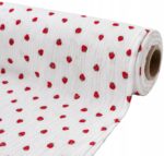 Tkanina Muślin double gauze wzór truskawki - 1 metr - 160 cm - obrazek 5
