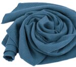 Tkanina Muślin double gaze niebieski - 160 cm - obrazek 6